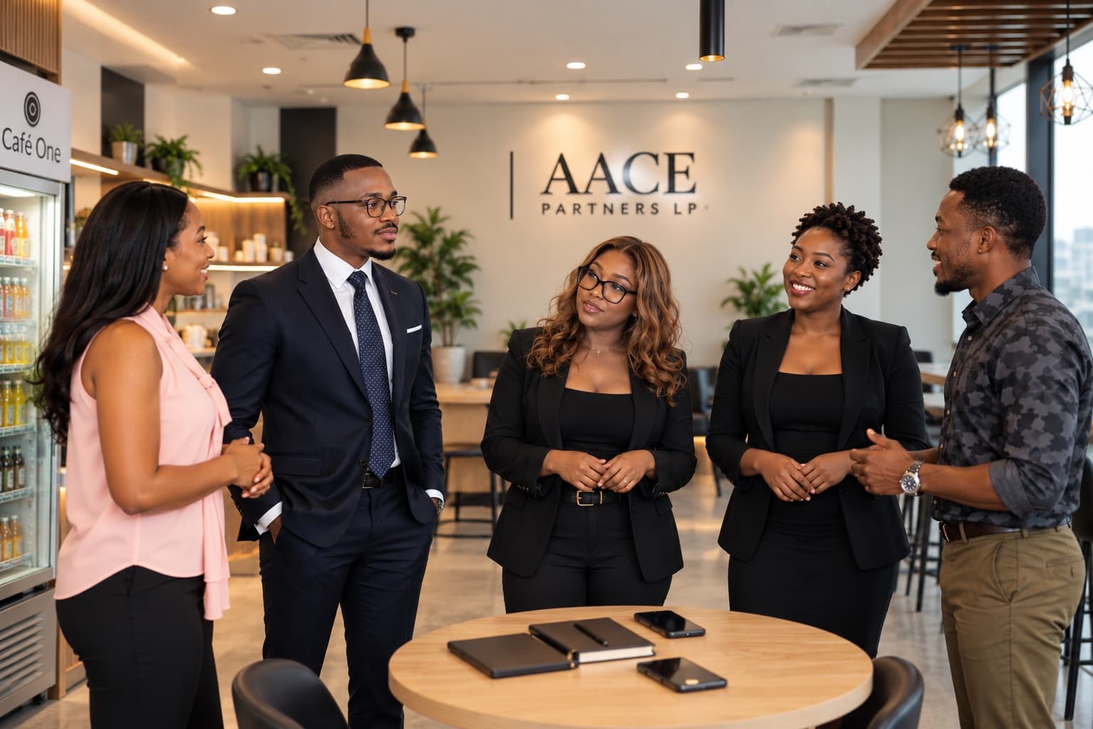 AACE Partners lawyers in conversation at the firm's office